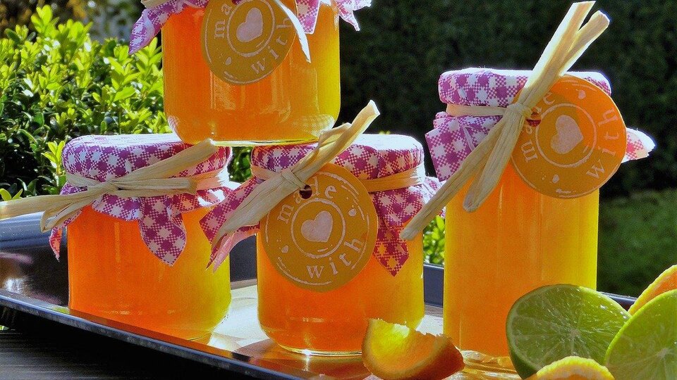 photo of jam jars