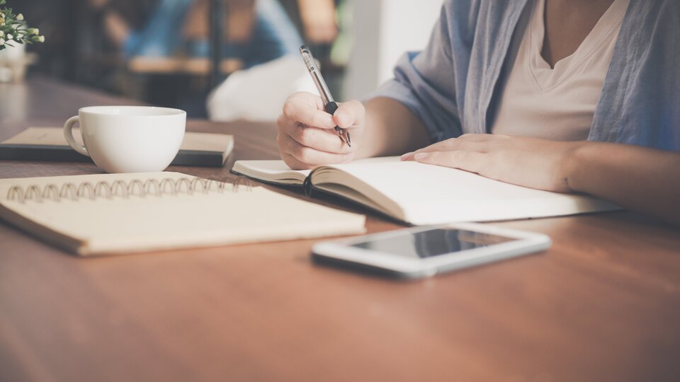 person taking notes